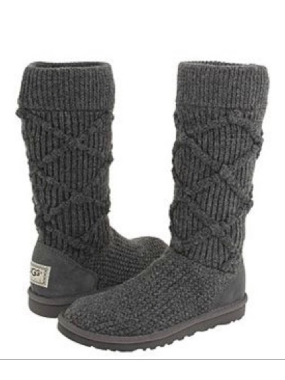 UGG Classic Argyle Knit Boots Size 9